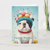 Niedlicher französischer Bulldog, Yarn Crown CX8 C Karte (Vorderseite)