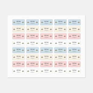 Niedlicher französischer Bulldog zurück in die Sch Etiketten