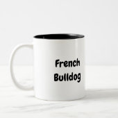 Niedlicher französischer Bulldog Zweifarbige Tasse (Links)