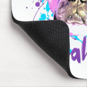 Niedlicher französischer Bulldogge Gesicht Pink Bl Mousepad (Ecke)