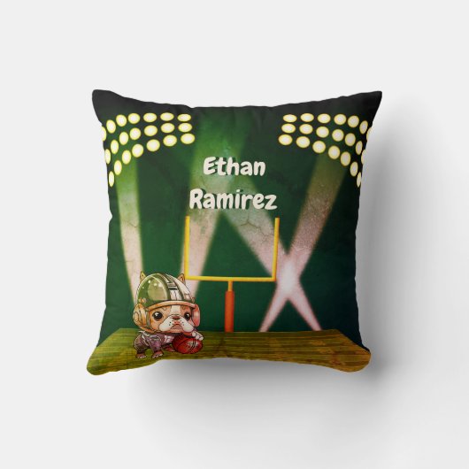 Niedlicher französischer Bulldogge-Quartett-Cartoo Kissen (Rückseite)