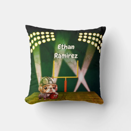 Niedlicher französischer Bulldogge-Quartett-Cartoo Kissen (Vorderseite)