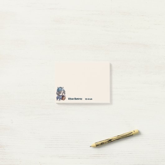 Niedlicher französischer Bulldogge-Quartett-Cartoo Post-it Klebezettel (Auf Schreibtisch)