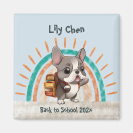 Niedlicher französischer Bulldogge zurück in die S Magnet