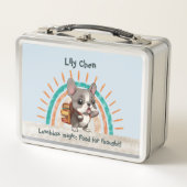 Niedlicher französischer Bulldogge zurück in die S Metall Brotdose (Vorderseite)