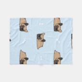 Niedlicher französischer Bulldoghund, der nahtlos Fleecedecke (Vorderseite (Horizontal))