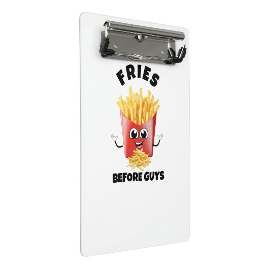 Niedlicher französischer Fries Cartoon Hoodie & T- Mini Klemmbrett (Schrägansicht)