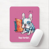 niedlicher französischer Hund, gekleidet, lustig Mousepad (Mit Mouse)