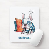 niedlicher französischer Hund, gekleidet, lustig Mousepad (Mit Mouse)