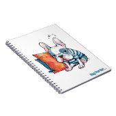 niedlicher französischer Hund, gekleidet, lustig Notizblock (Rechte Seite)