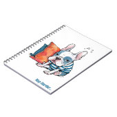 niedlicher französischer Hund, gekleidet, lustig Notizblock (Linke Seite)