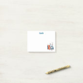 niedlicher französischer Hund, gekleidet, Tier, so Post-it Klebezettel (Auf Schreibtisch)