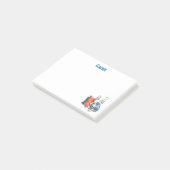 niedlicher französischer Hund, gekleidet, Tier, so Post-it Klebezettel (angewinkelt)