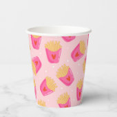 Niedlicher französischer Pommes frites Paper Cup Pappbecher (Rückseite)