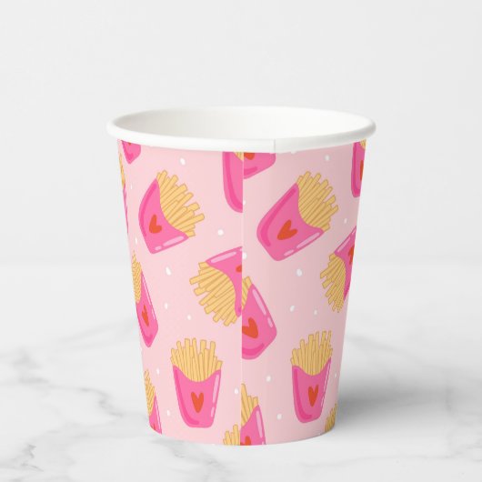 Niedlicher französischer Pommes frites Paper Cup Pappbecher (Rechts)