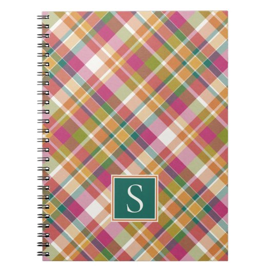 Niedlicher französischer Vintager Streifen Kariert Notizblock (Vorderseite)