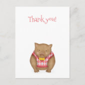 Niedlicher Fraubat danke Postcard Postkarte (Vorderseite)