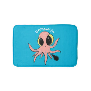 Niedlicher, freche Kraken-Cartoon Badematte