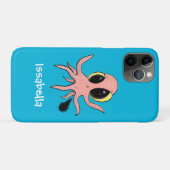 Niedlicher, freche Kraken-Cartoon Case-Mate iPhone Hülle (Rückseite (Horizontal))