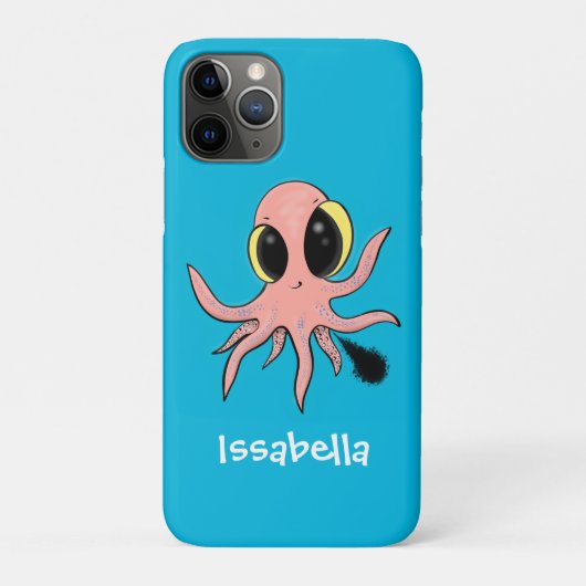 Niedlicher, freche Kraken-Cartoon Case-Mate iPhone Hülle (Rückseite)