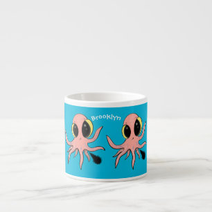 Niedlicher, freche Kraken-Cartoon Espressotasse
