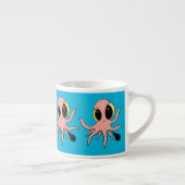Niedlicher, freche Kraken-Cartoon Espressotasse (Rechts)