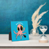 Niedlicher, freche Kraken-Cartoon Fotoplatte (InSitu)