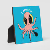 Niedlicher, freche Kraken-Cartoon Fotoplatte (Vorderseite)