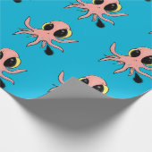 Niedlicher, freche Kraken-Cartoon Geschenkpapier (Ecke)