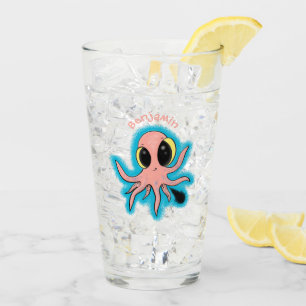 Niedlicher, freche Kraken-Cartoon Glas