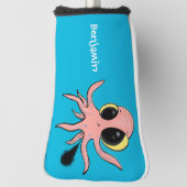 Niedlicher, freche Kraken-Cartoon Golf Headcover (Rotieren 90)