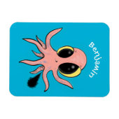 Niedlicher, freche Kraken-Cartoon Magnet (Horizontal)