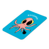 Niedlicher, freche Kraken-Cartoon Magnet (Linke Seite)