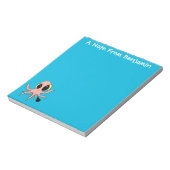 Niedlicher, freche Kraken-Cartoon Notizblock (Rotiert)