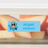 Niedlicher, freche Kraken-Cartoon personalisiert Etiketten (Befestigt)