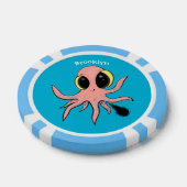 Niedlicher, freche Kraken-Cartoon Pokerchips (Einzeln)