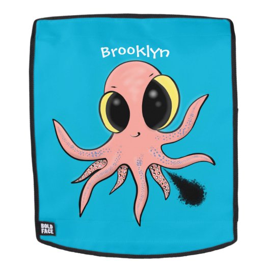 Niedlicher, freche Kraken-Cartoon Rucksack (Abnehmbare Front)
