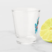 Niedlicher, freche Kraken-Cartoon Schnapsglas (Links)