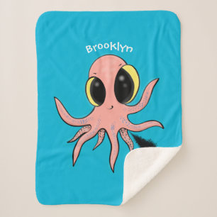 Niedlicher, freche Kraken-Cartoon Sherpadecke