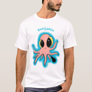 Niedlicher, freche Kraken-Cartoon T-Shirt