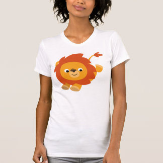 Niedlicher frecher Cartoon-Löwe-Frauen-T - Shirt