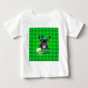 Niedlicher French Bulldog Welppy Hat St. Patrick D Baby T-shirt