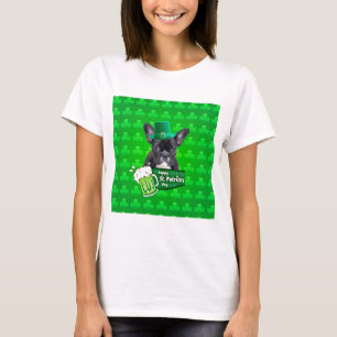 Niedlicher French Bulldog Welppy Hat St. Patrick D T-Shirt