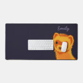 Niedlicher Frettart ferret Mama Name Schreibtischunterlage (Tastatur & Maus)