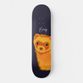 Niedlicher Frettart ferret Mama Name Skateboard (Vorderseite)