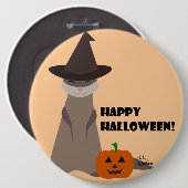 Niedlicher Frettchen-Halloween-Knopf Button (Vorne & Hinten)