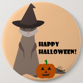 Niedlicher Frettchen-Halloween-Knopf Button