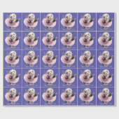 Niedlicher Frettchen im Ballett von Tutu Geschenkpapier (Flach)