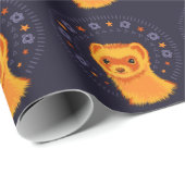 Niedlicher Frettenkopf Geschenkpapier (Rolleneckpunkt)