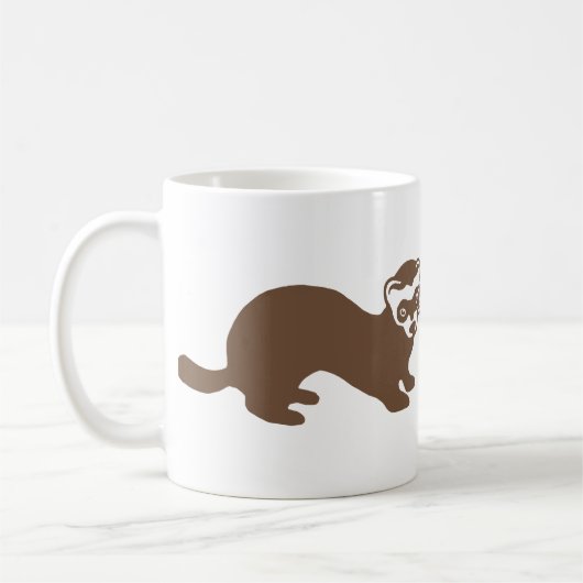 Niedlicher Frettgrafik Kaffeetasse (Links)